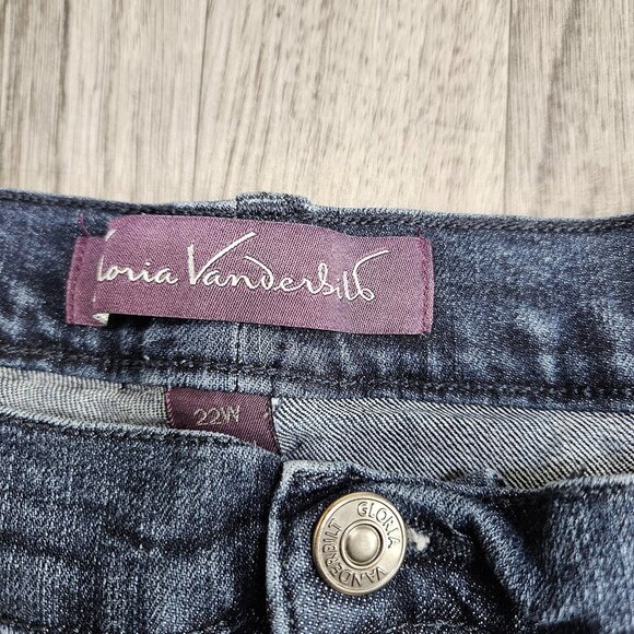 Gloria Vanderbilt Jeans Womens 22W Short Blue Amanda Classic Fit Stretch Denim - Picture 5 of 11